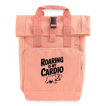 Brüllen ist mein Cardio - Rolltop Rucksack mit zwei Griffen - Chintzrosa - Vorne