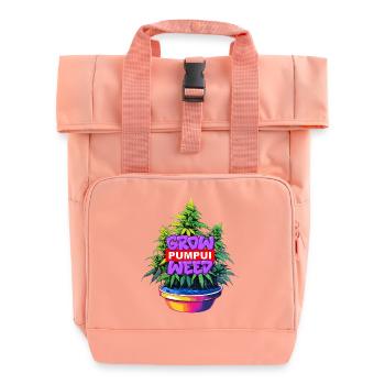Grow Pumpui Weed - Rolltop Rucksack mit zwei Griffen - Chintzrosa - Vorne