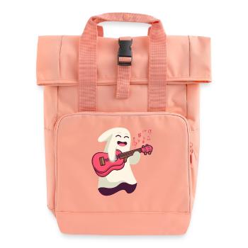 Hawaiian Ukulele Uke Halloween - Rolltop Rucksack mit zwei Griffen - Chintzrosa - Vorne