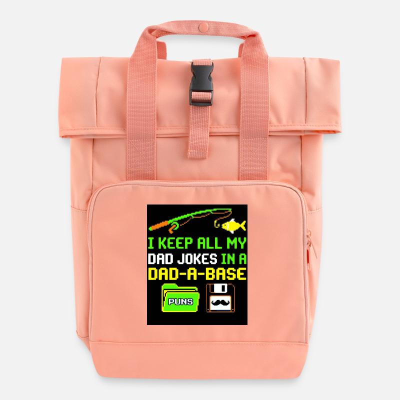 I Keep All My Dad Jokes In A Dad A Base Vaterwitze - Rolltop Rucksack mit zwei Griffen - Chintzrosa