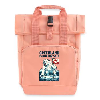 Greenland Is Not For Sale - Rolltop Rucksack mit zwei Griffen - Chintzrosa - Vorne