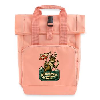 Greenland Shirt Reindeer Caribou - Rolltop Rucksack mit zwei Griffen - Chintzrosa - Vorne