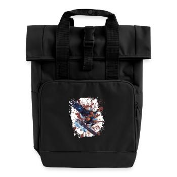 Adler Snowboard - Roll Top Backpack with Two Handles - black - Front