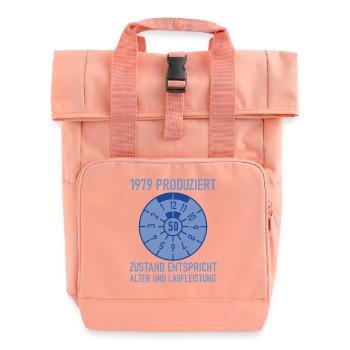 1979 Geboren 50. Geburtstag Auto Tuning - Rolltop Rucksack mit zwei Griffen - Chintzrosa - Vorne
