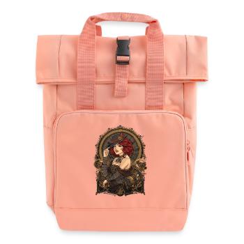 Femmes Steampunk Magnifiques Steampunk - Sac à dos Roll Top à deux anses - rose liberty - Devant