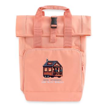 Basic upgrade on wheels | Tiny House - Roll Top Backpack with Two Handles - chintz rose - Front