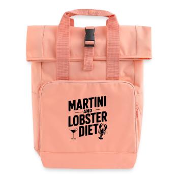 Martini- und Hummerdiät - Rolltop Rucksack mit zwei Griffen - Chintzrosa - Vorne