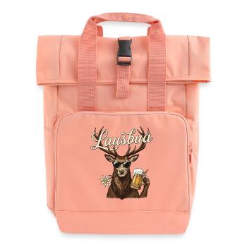 Lausbua Hirsch – Motif de costume traditionnel sympa avec de la bière - Sac à dos Roll Top à deux anses - rose liberty - Devant