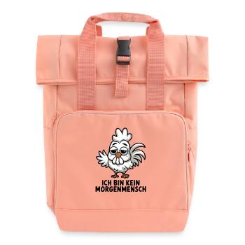 Je ne suis pas du matin, drôle, somnolent - Sac à dos Roll Top à deux anses - rose liberty - Devant