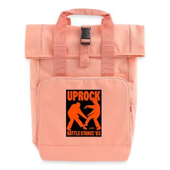 Uprock Battle Stance Hip-Hop 83 - Rolltop Rucksack mit zwei Griffen - Chintzrosa - Vorne