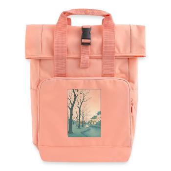 Traditioneller Japanischer Kirschblüten - Rolltop Rucksack mit zwei Griffen - Chintzrosa - Vorne