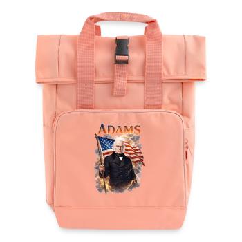 Historische Patriotik-Sturmfigur - Rolltop Rucksack mit zwei Griffen - Chintzrosa - Vorne