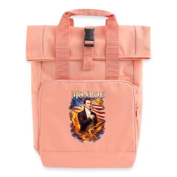 Monroe Patriotic Storm - Roll Top Backpack with Two Handles - chintz rose - Front