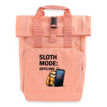 Sloth Mode Offline - Roll Top Backpack with Two Handles - chintz rose - Front