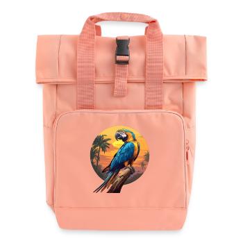 Macaw's Era - Roll Top Backpack with Two Handles - chintz rose - Front