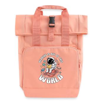 La lecture de livres, c’est hors de ce monde - Sac à dos Roll Top à deux anses - rose liberty - Devant