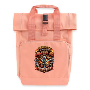 Pompier cadeau homme sapeur-pompier feu héros - Sac à dos Roll Top à deux anses - rose liberty - Devant