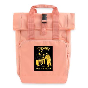 Pass the Mic ’94 – Circle - Rolltop Rucksack mit zwei Griffen - Chintzrosa - Vorne