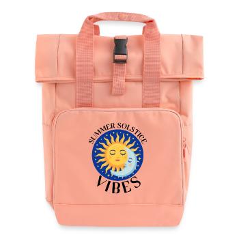 Litha Pagan: Sommersonnenwende, Mittsommer, Mittsommer, Mittsommer. - Rolltop Rucksack mit zwei Griffen - Chintzrosa - Vorne