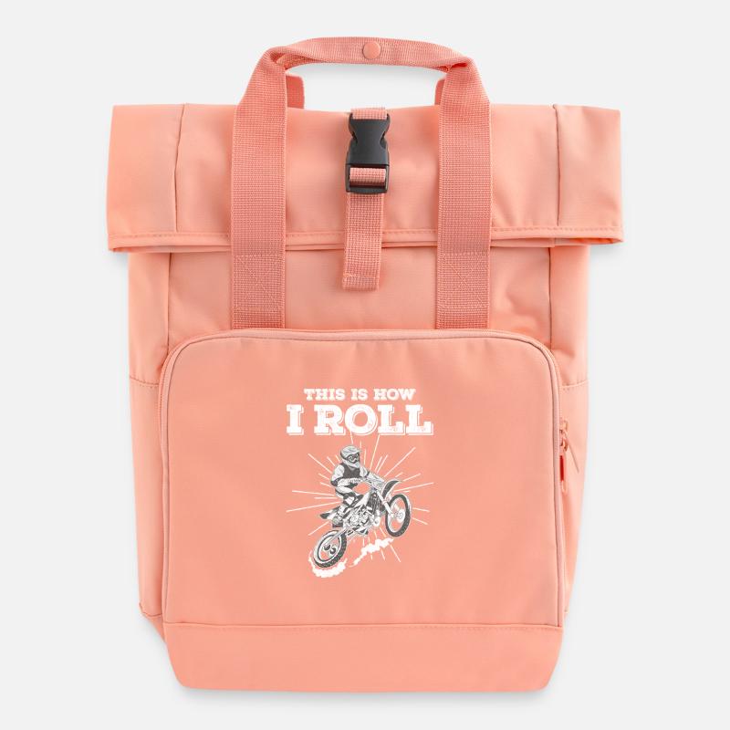C’est comme ça que je joue le pilote de motocross - Sac à dos Roll Top à deux anses - rose liberty