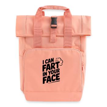 Ich kann dir ins Gesicht furzen - Rolltop Rucksack mit zwei Griffen - Chintzrosa - Vorne