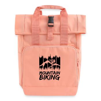 Mountain biking - Roll Top Backpack with Two Handles - chintz rose - Front