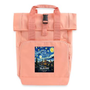 Plauen Germany Starry Night - Roll Top Backpack with Two Handles - chintz rose - Front