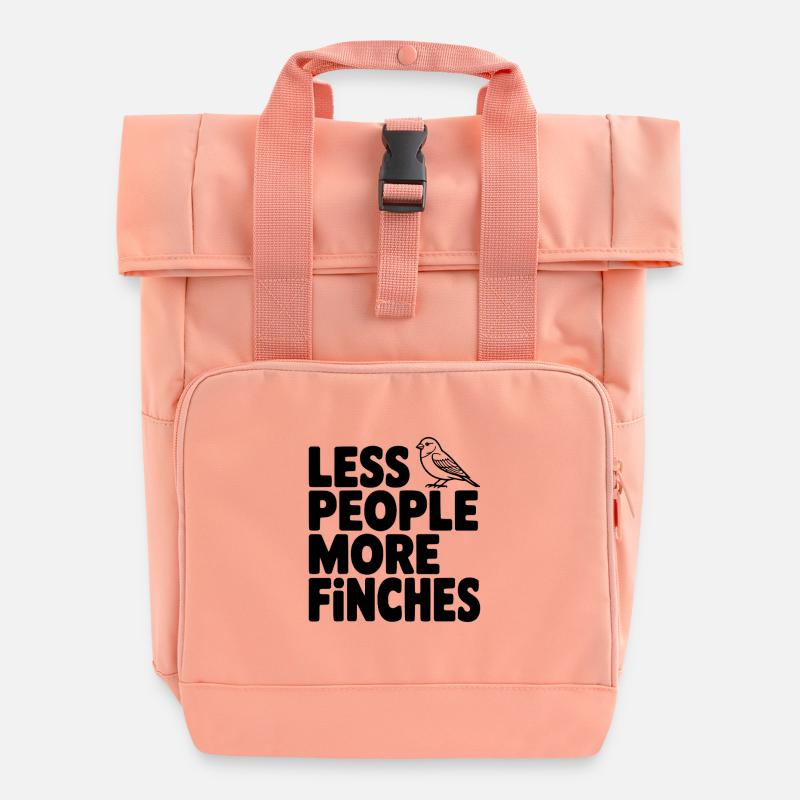 Moins de monde, plus de pinsons - Sac à dos Roll Top à deux anses - rose liberty