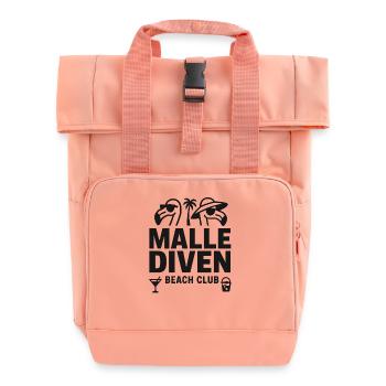 Malle Diven Beach Club Flamingo Mallorca Party - Rolltop Rucksack mit zwei Griffen - Chintzrosa - Vorne
