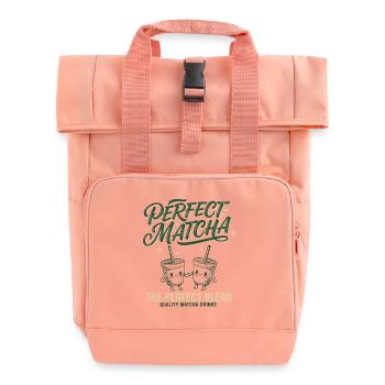 Perfect Matcha The Perfect Blend Matcha Lover - Roll Top Backpack with Two Handles - chintz rose - Front