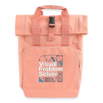 Graphiste Problème visuel Designer créatif - Sac à dos Roll Top à deux anses - rose liberty - Devant