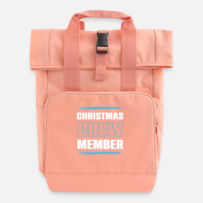 Équipage de Noël - Sac à dos Roll Top à deux anses - rose liberty