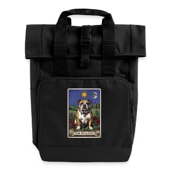 Carte de tarot Bulldog - Sac à dos Roll Top à deux anses - noir - Devant