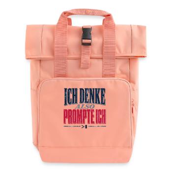 Ich Denke Also PromptIch - Rolltop Rucksack mit zwei Griffen - Chintzrosa - Vorne