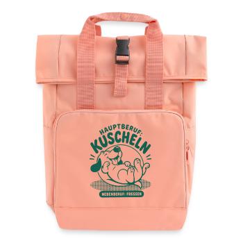 Hauptberuf Kuscheln Nebenberuf Fressen - Rolltop Rucksack mit zwei Griffen - Chintzrosa - Vorne