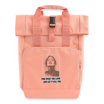 Déclaration vintage de ce que vous aimez - Sac à dos Roll Top à deux anses - rose liberty - Devant