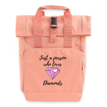 Einfach eine Person, die Funkeln liebt - Rolltop Rucksack mit zwei Griffen - Chintzrosa - Vorne