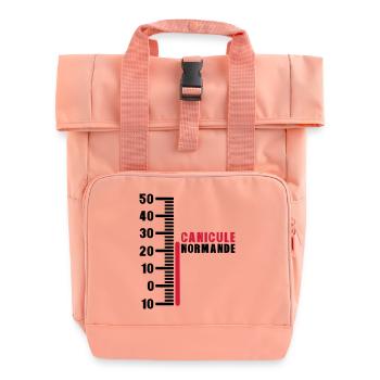 thermometre canicule normande humour - Sac à dos Roll Top à deux anses - rose liberty - Devant