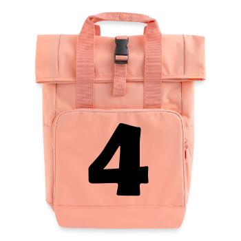 4 - Roll Top Backpack with Two Handles - chintz rose - Front