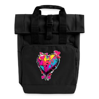 Art du cœur - Sac à dos Roll Top à deux anses - noir - Devant