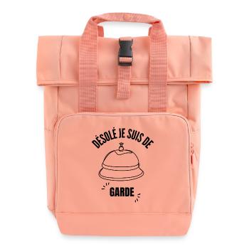 Désolé je suis de garde - Sac à dos Roll Top à deux anses - rose liberty - Devant