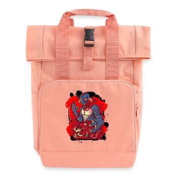 Fantasy Horror Creature - Death Lagoon - Roll Top Backpack with Two Handles - chintz rose - Front
