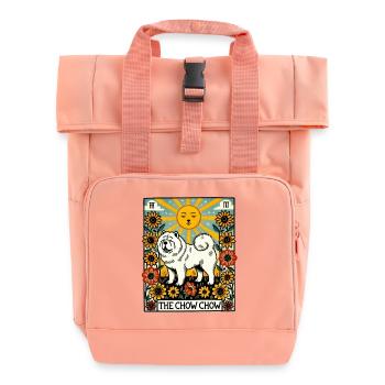 La carte de tarot Chow Chow Dog - Sac à dos Roll Top à deux anses - rose liberty - Devant