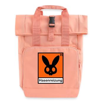 Hasenreizung - Rolltop Rucksack mit zwei Griffen - Chintzrosa - Vorne