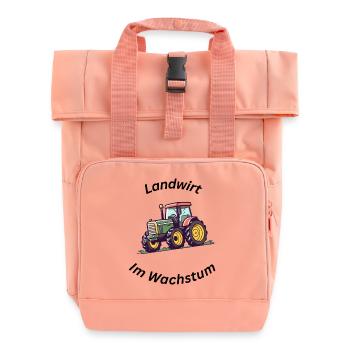 Landwirt im Wachstum - Rolltop Rucksack mit zwei Griffen - Chintzrosa - Vorne
