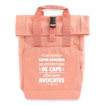 Certaines super-héroïnes sont avocates,cadeau noël - Sac à dos Roll Top à deux anses - rose liberty - Devant