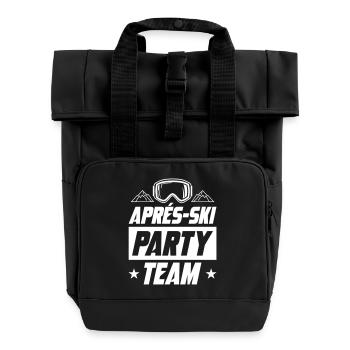Après Ski Party Team - Roll Top Backpack with Two Handles - black - Front