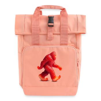 Strawberry Bigfoot - Roll Top Backpack with Two Handles - chintz rose - Front