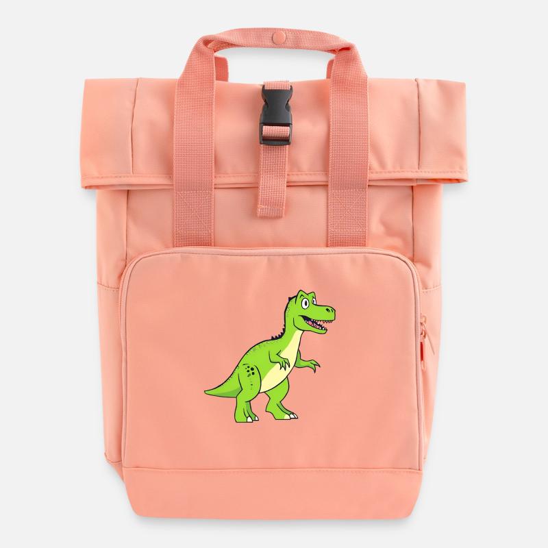 Drôle Cher Dino rieur dinosaure T rex - Sac à dos Roll Top à deux anses - rose liberty