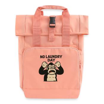 Singe faisant une crise de colère face à l’échec de la lessive - Sac à dos Roll Top à deux anses - rose liberty - Devant